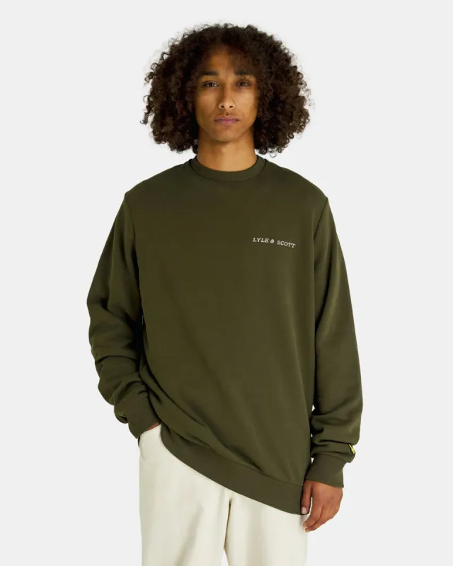 Embroidered Crew Neck Sweatshirt sold by Lyle & Scott