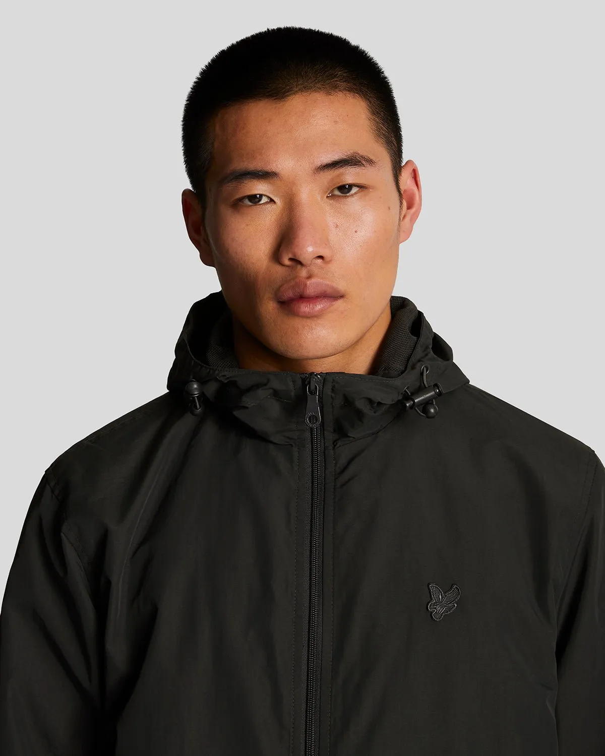 Tonal Eagle Zip Through Hooded Jacket sold by Lyle & Scott product image thumbnail 4