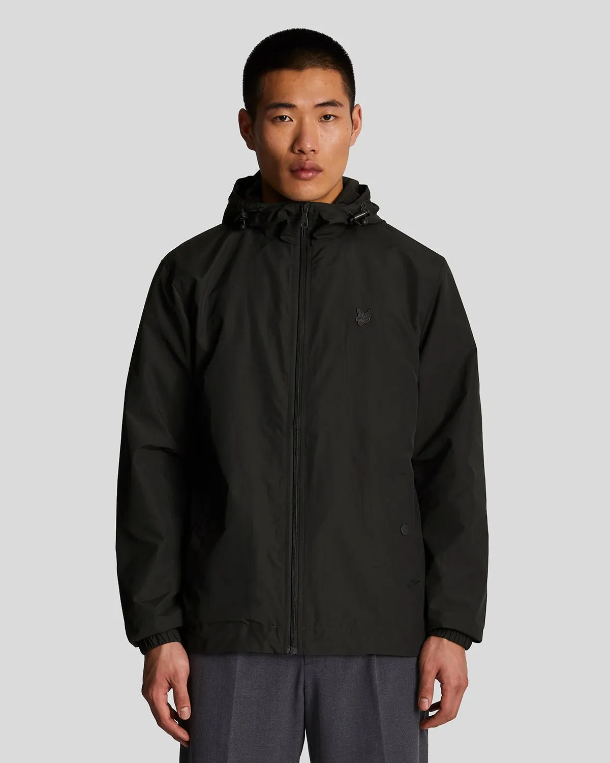Tonal Eagle Zip Through Hooded Jacket sold by Lyle & Scott