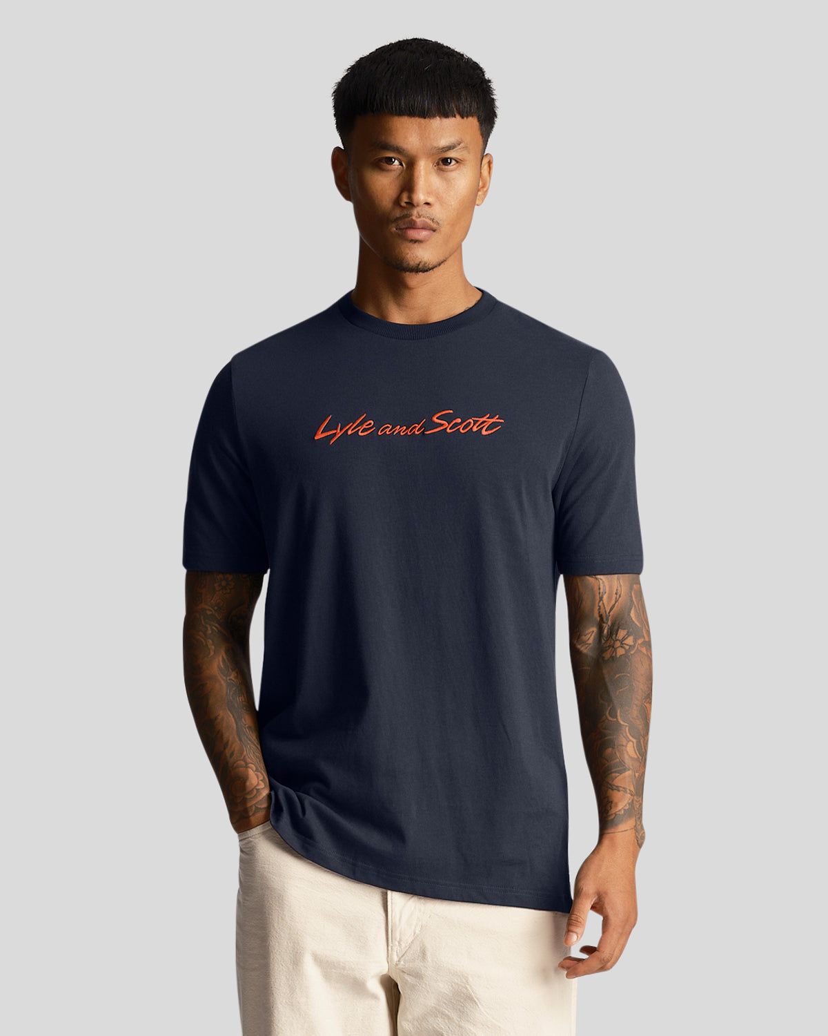 Script Embroidery T-Shirt sold by Lyle & Scott