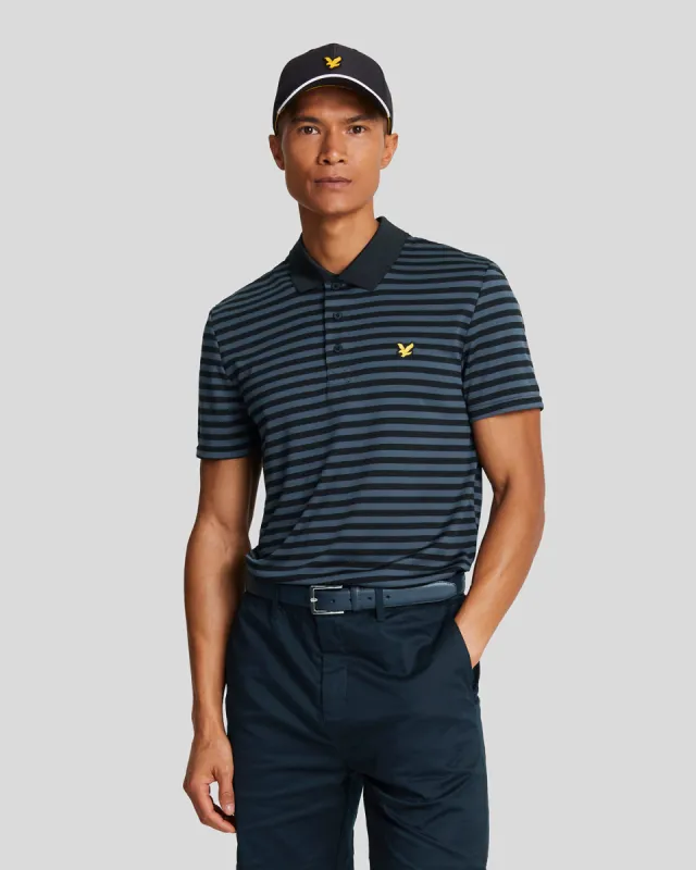 Golf Broad Stripe Polo Shirt made by Lyle & Scott