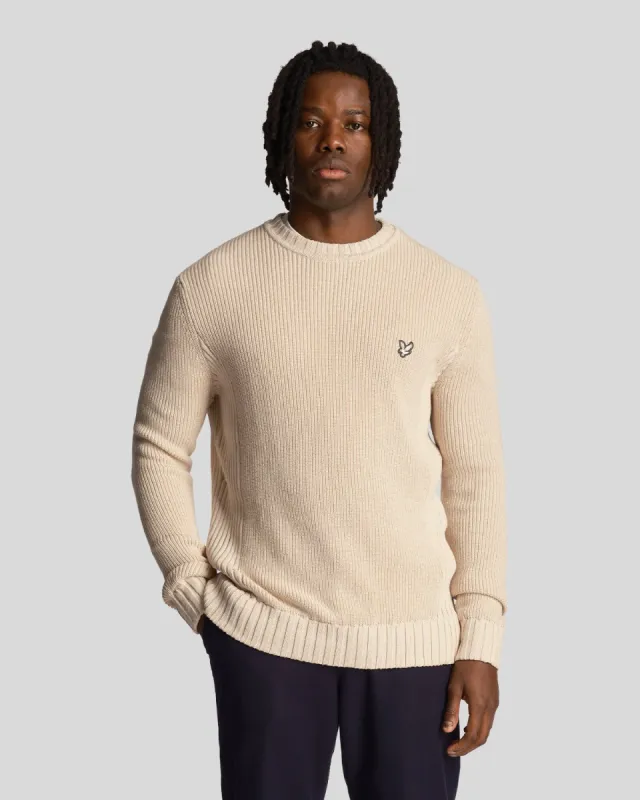 Rib Detail Knitted Jumper sold by Lyle & Scott
