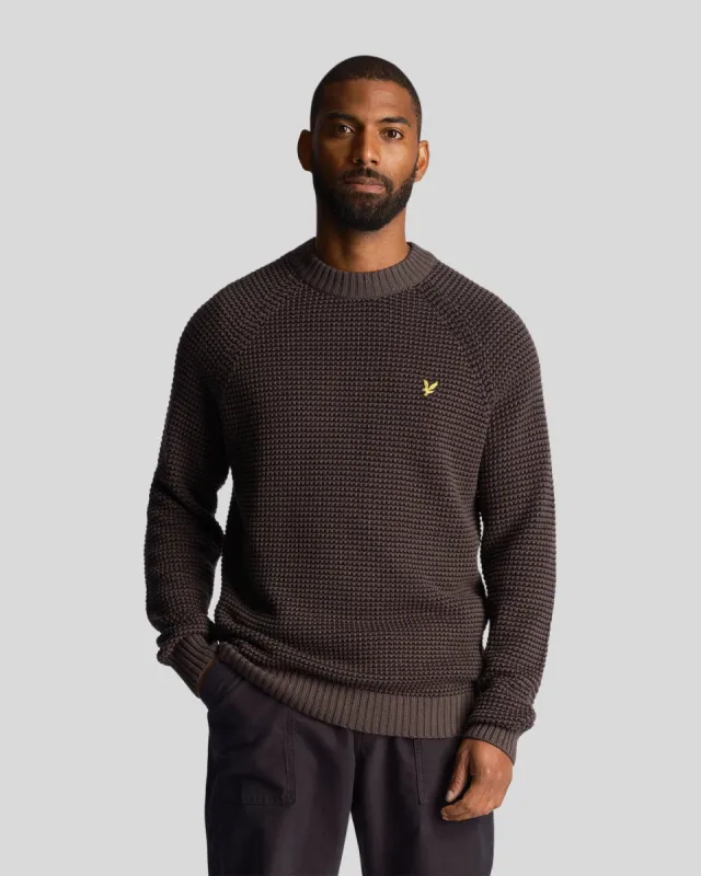 Birdseye Mock Neck Jumper sold by Lyle & Scott