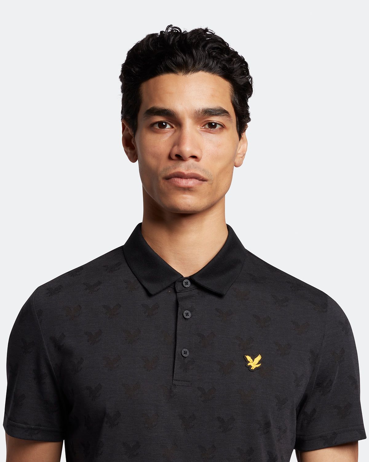 Golf Jacquard Polo Shirt sold by Lyle & Scott product image thumbnail 4