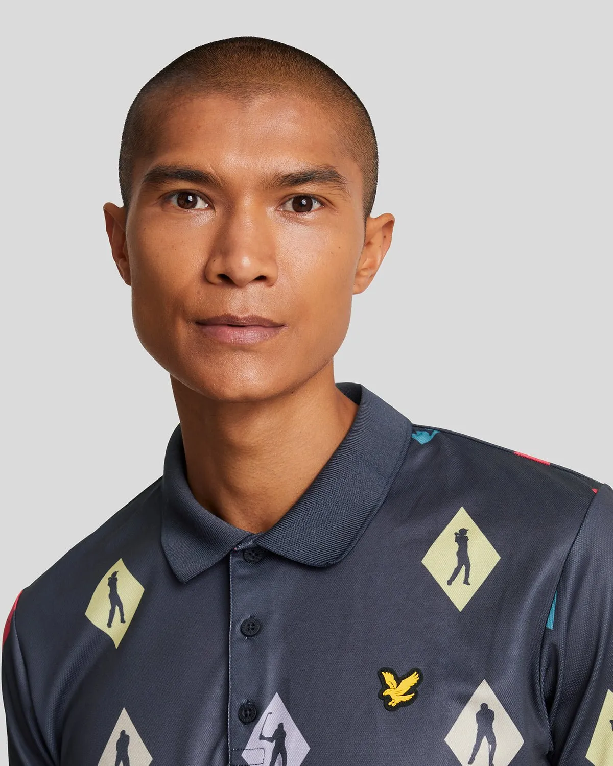 Polka Diamond Golf Polo Shirt sold by Lyle & Scott product image thumbnail 4