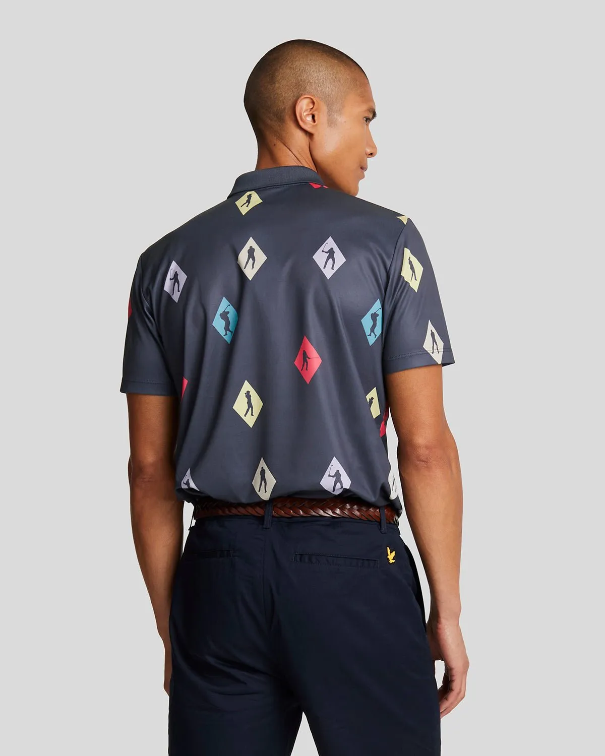 Polka Diamond Golf Polo Shirt sold by Lyle & Scott product image thumbnail 3