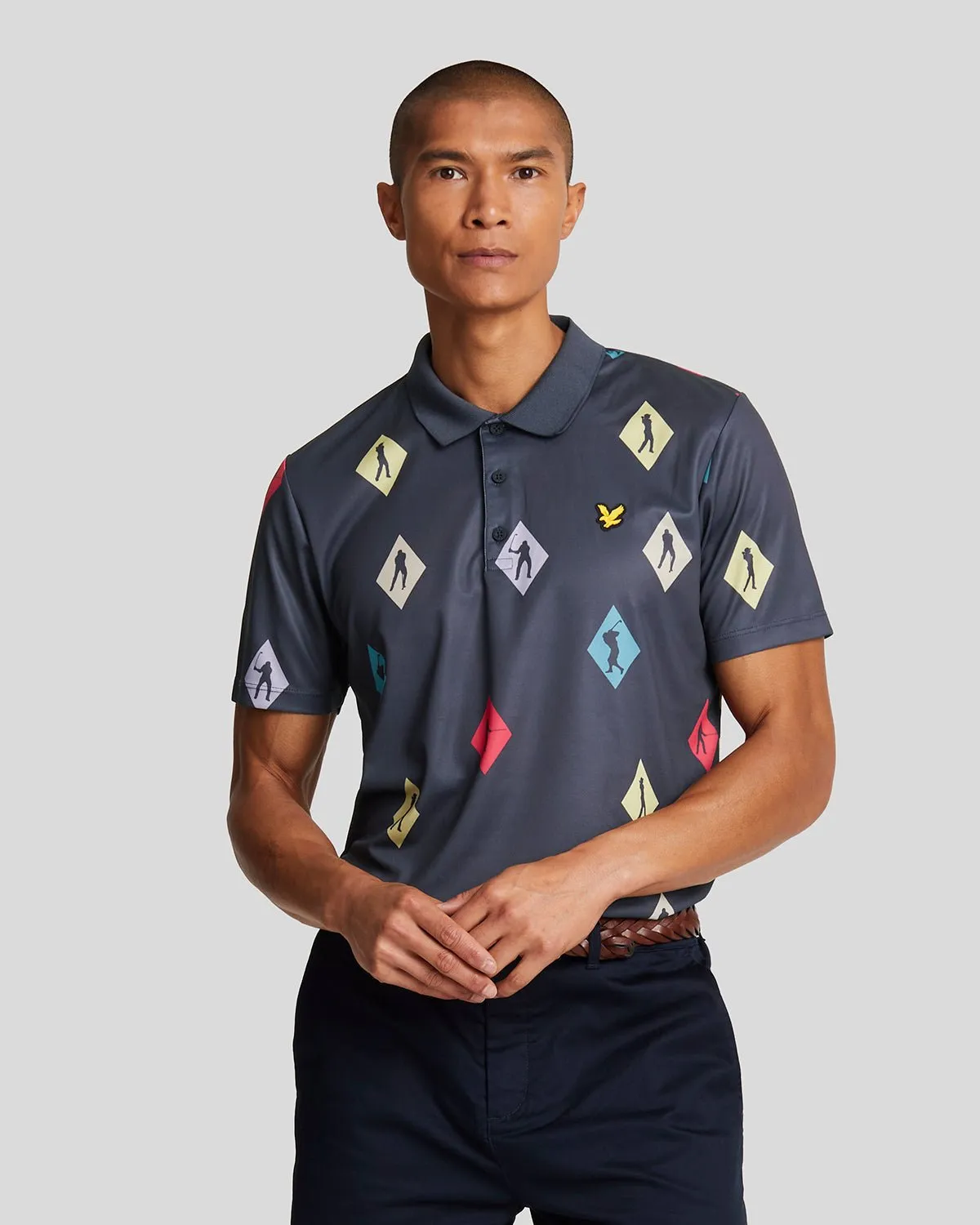 Polka Diamond Golf Polo Shirt sold by Lyle & Scott