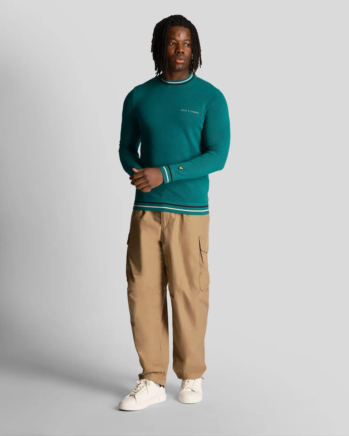 Tipped Crew Neck Jumper sold by Lyle & Scott product image thumbnail 2