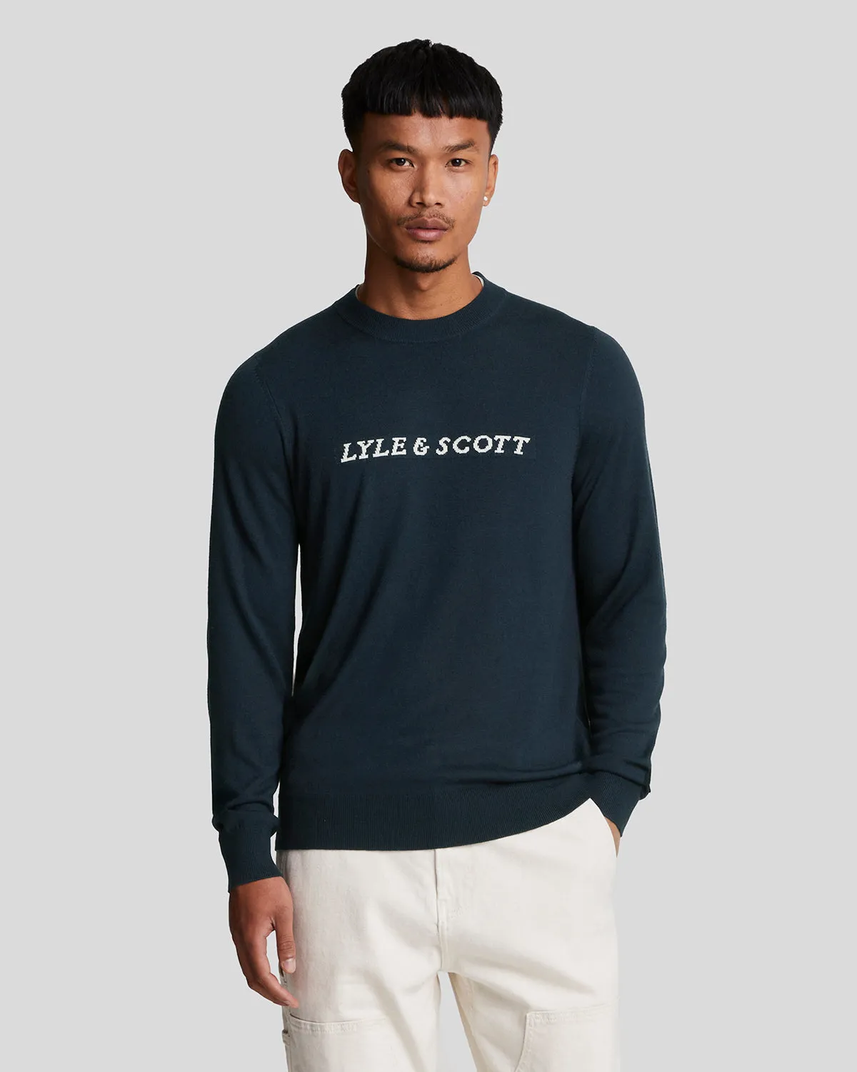 Script Jacquard Jumper sold by Lyle & Scott