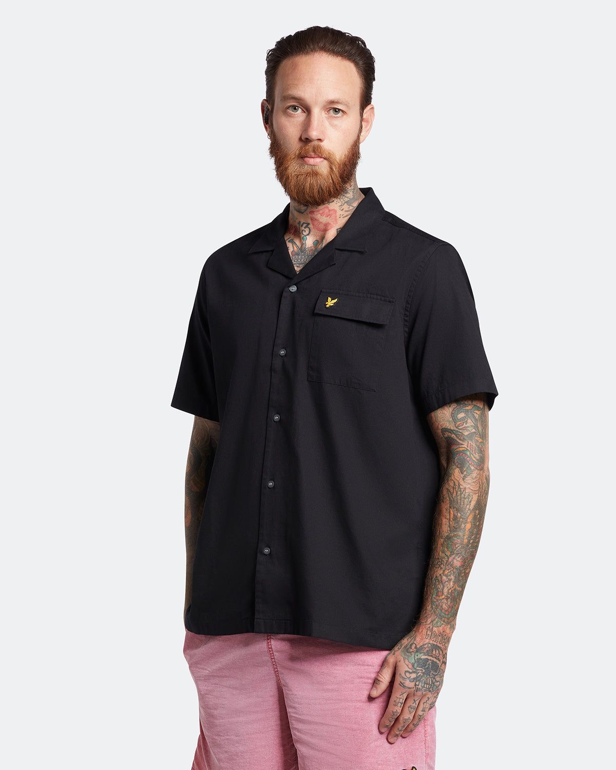 Texture Revere Collar Shirt sold by Lyle & Scott