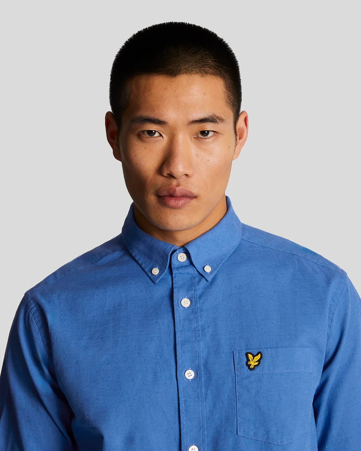 Cotton Linen Button Down Shirt sold by Lyle & Scott product image thumbnail 4
