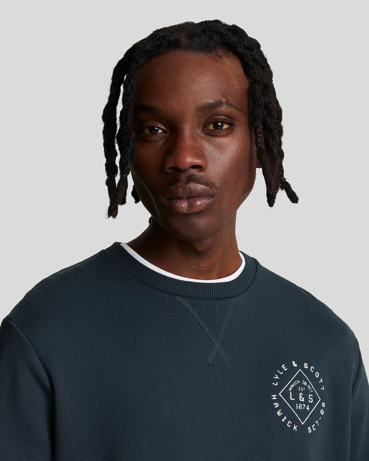 Stamp Crew Neck Sweatshirt sold by Lyle & Scott product image thumbnail 4