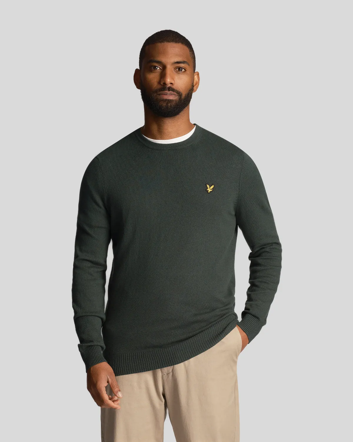Cotton Merino Crew Neck Jumper sold by Lyle & Scott