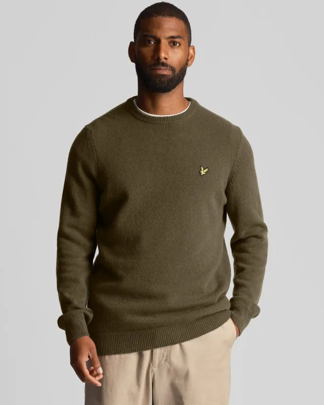 Crew Neck Lambswool Jumper sold by Lyle & Scott