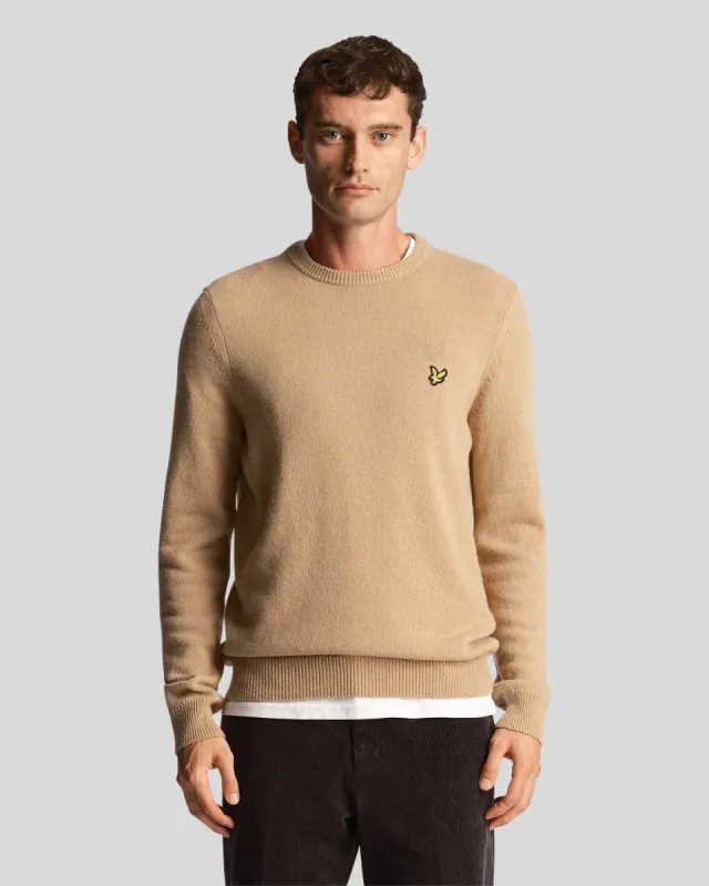 Crew Neck Lambswool Jumper sold by Lyle & Scott