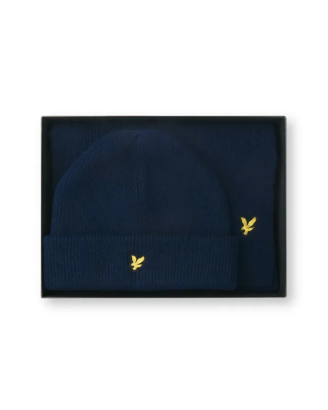 Chunky Beanie and Scarf Set sold by Lyle & Scott
