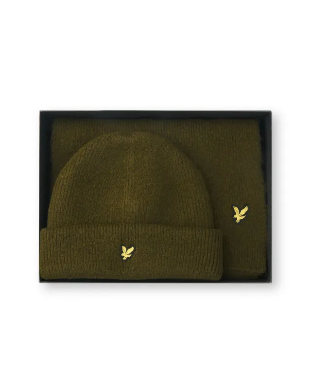 Chunky Beanie and Scarf Set sold by Lyle & Scott
