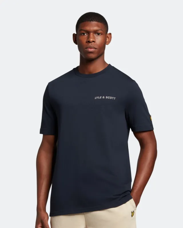 Flocked Logo T-shirt sold by Lyle & Scott