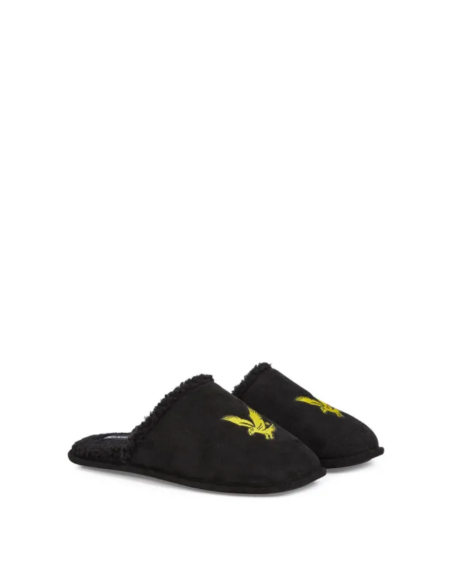 Eagle Embroidery Slippers sold by Lyle & Scott