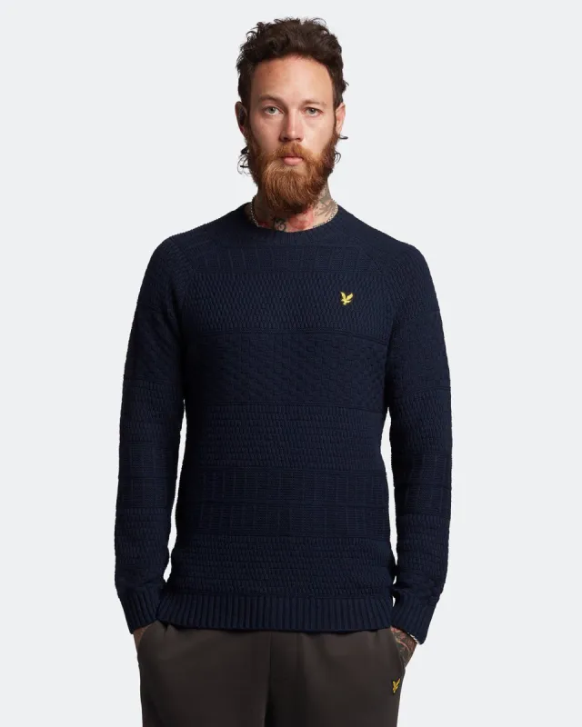Horizontal Textured Stitch Jumper sold by Lyle & Scott