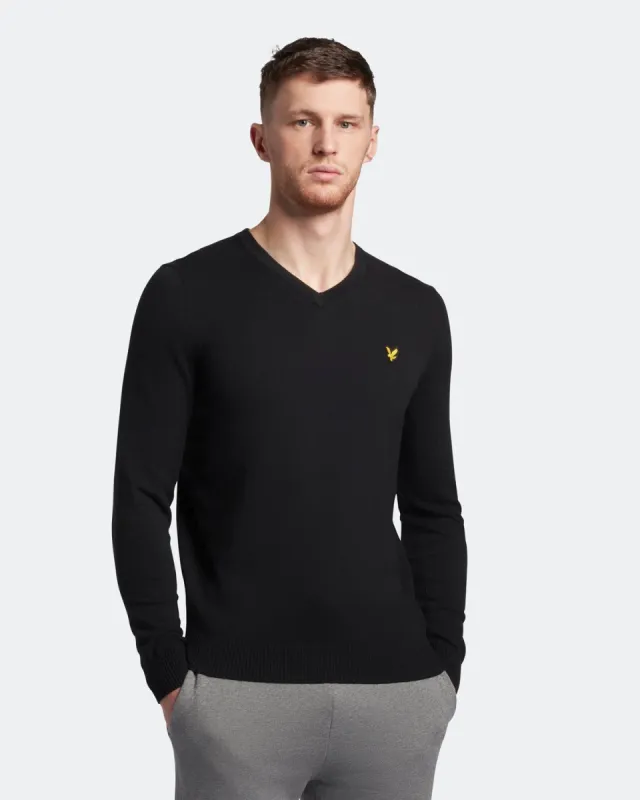 Cotton Merino V Neck Jumper Plus sold by Lyle & Scott