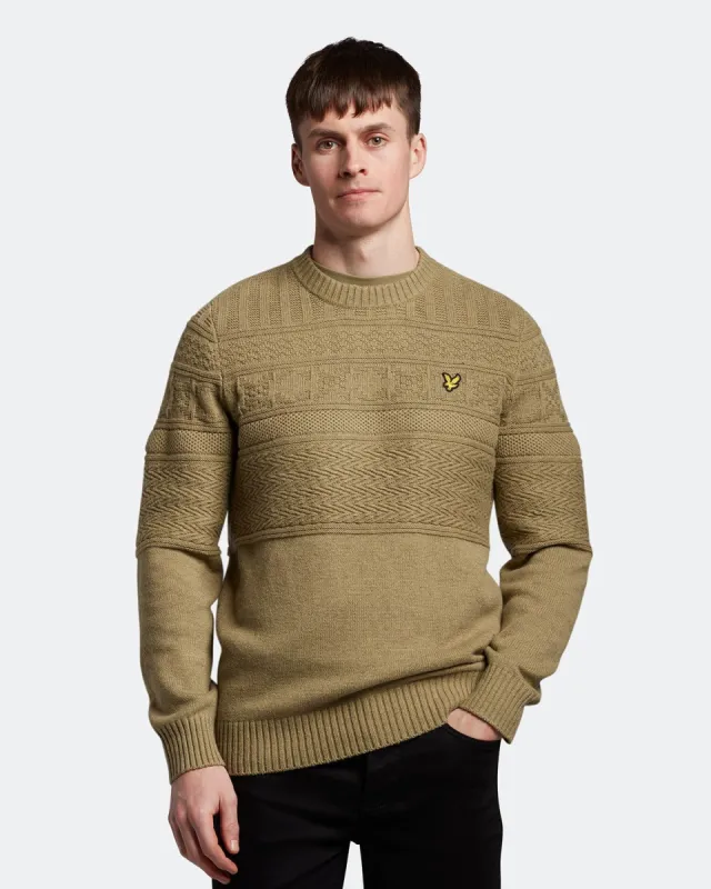 Guernsey Crew Neck Jumper sold by Lyle & Scott