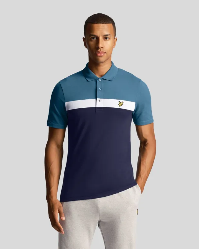 Sports Colour Block Polo Shirt sold by Lyle & Scott