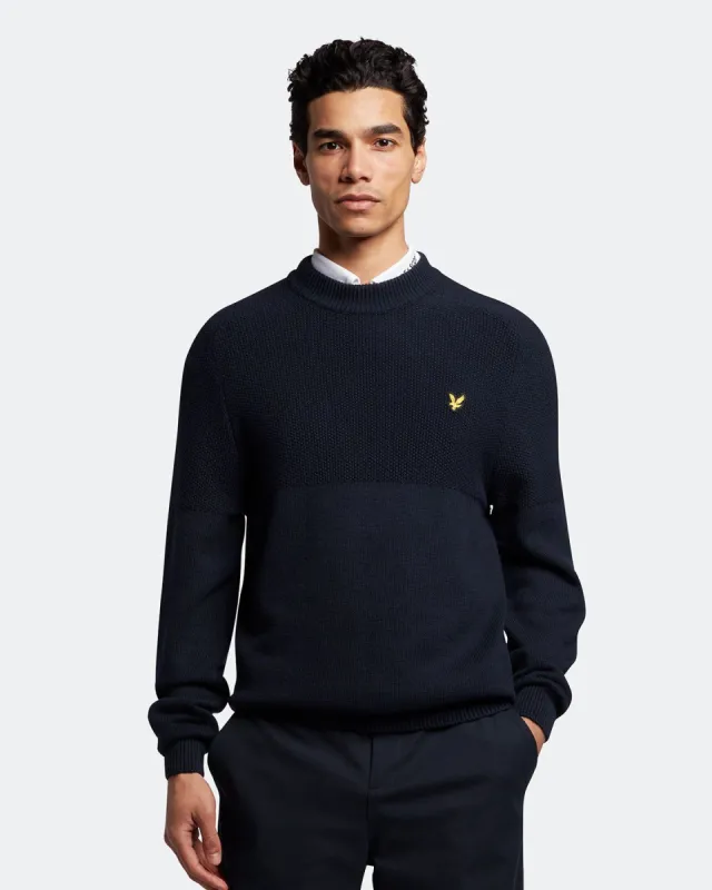 Golf Seed Stitch Mock Neck Jumper sold by Lyle & Scott