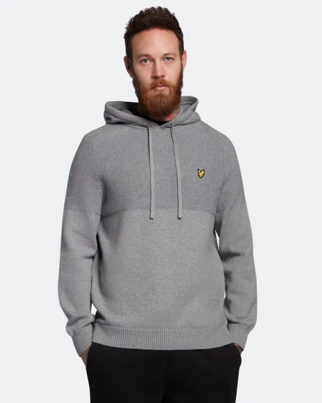 Golf Seed Stitch Knitted Hoodie sold by Lyle & Scott