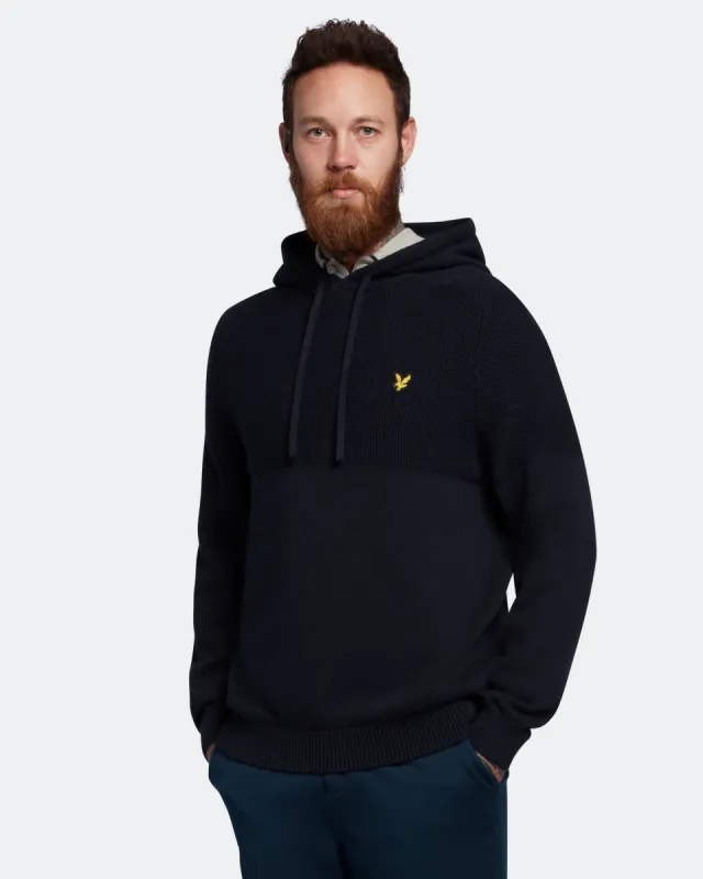 Golf Seed Stitch Knitted Hoodie sold by Lyle & Scott