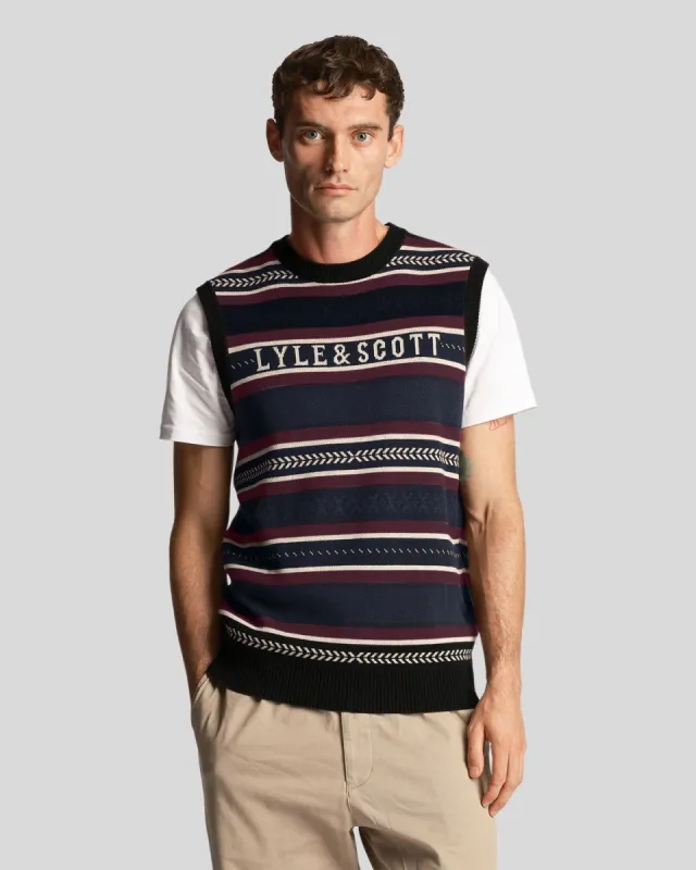 Glen Fair Isle Crew Neck Vest sold by Lyle & Scott
