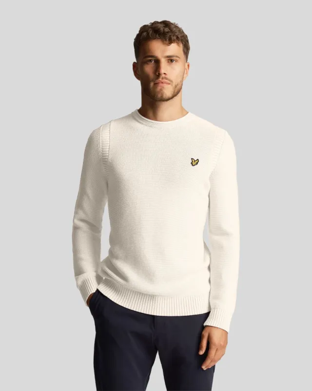 Garter Stitch Self Roll Neck Jumper sold by Lyle & Scott