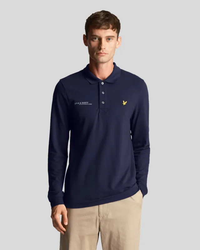 Long Sleeve Polo Shirt Co-Ordinates Print sold by Lyle & Scott