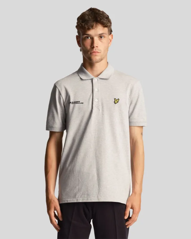 Plain Polo Shirt Co-Ordinates Print sold by Lyle & Scott