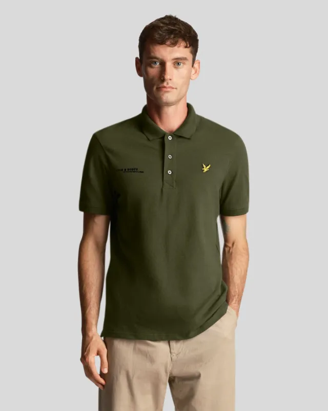 Plain Polo Shirt Co-Ordinates Print sold by Lyle & Scott