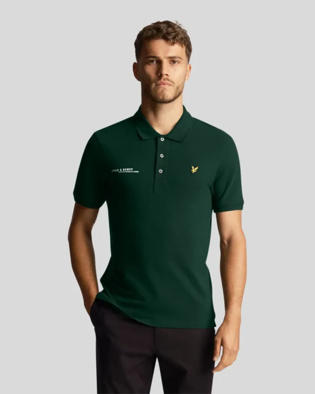 Plain Polo Shirt Co-Ordinates Print sold by Lyle & Scott