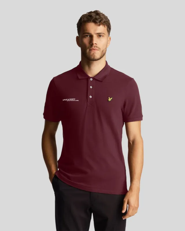 Plain Polo Shirt Co-Ordinates Print sold by Lyle & Scott