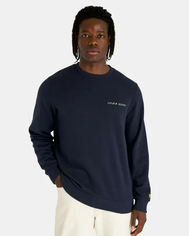 Embroidered Crew Neck Sweatshirt sold by Lyle & Scott