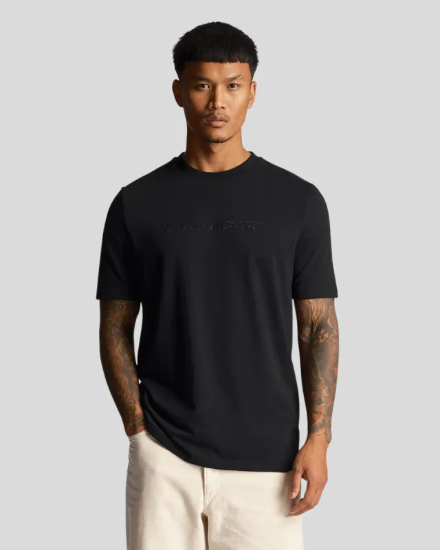 Script Embroidery T-Shirt sold by Lyle & Scott