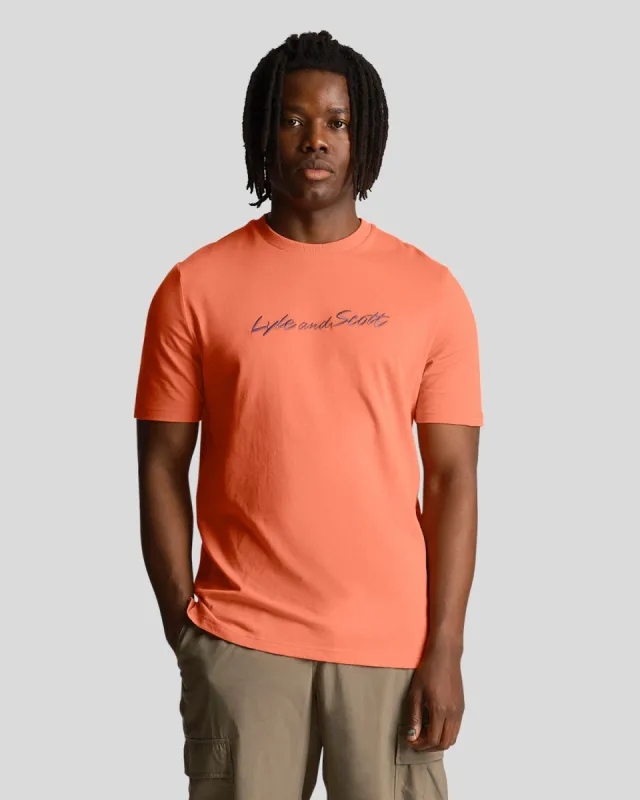 Script Embroidery T-Shirt sold by Lyle & Scott