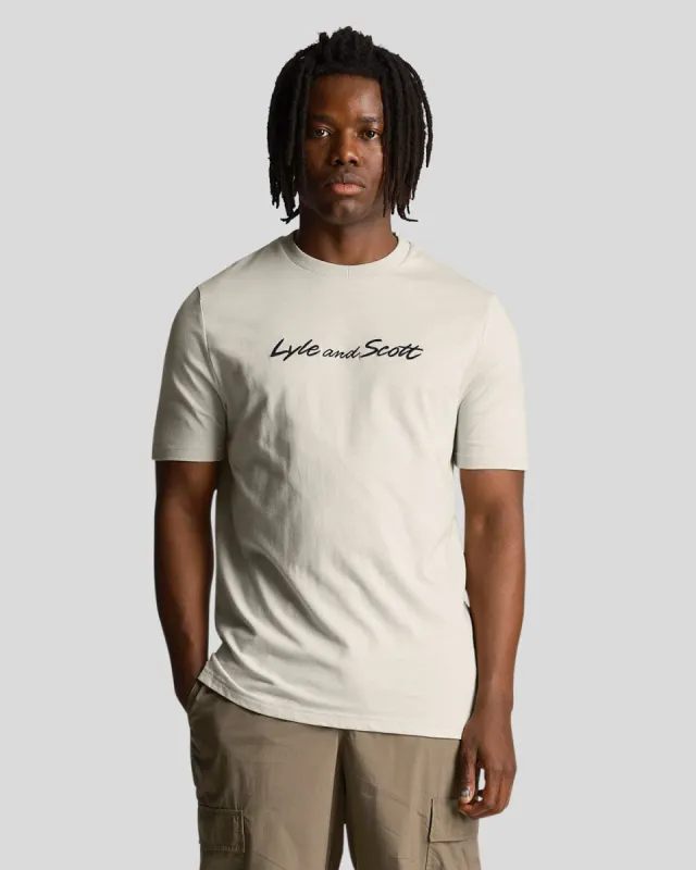 Script Embroidery T-Shirt sold by Lyle & Scott