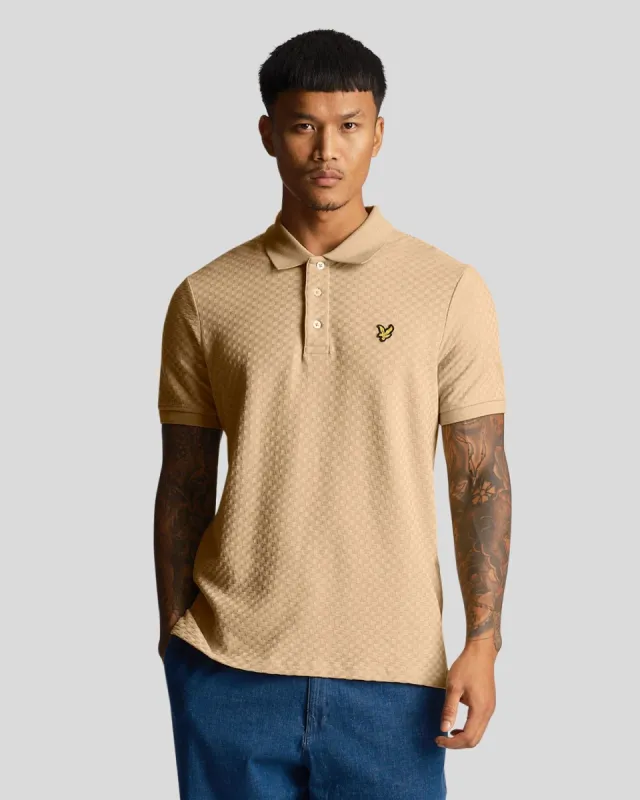 Grid Texture Polo Shirt sold by Lyle & Scott