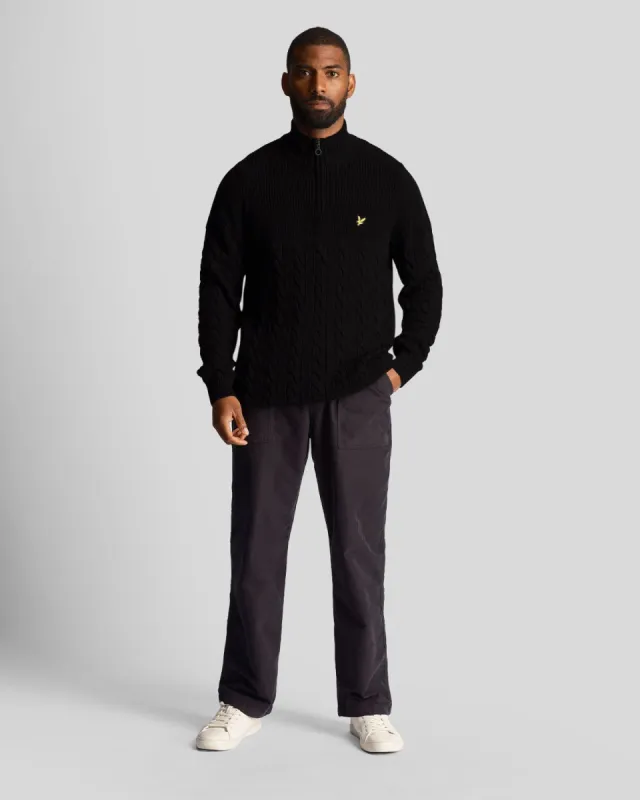 Cable Knit 1/4 Zip Jumper sold by Lyle & Scott