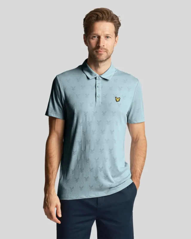 Golf Jacquard Polo Shirt sold by Lyle & Scott