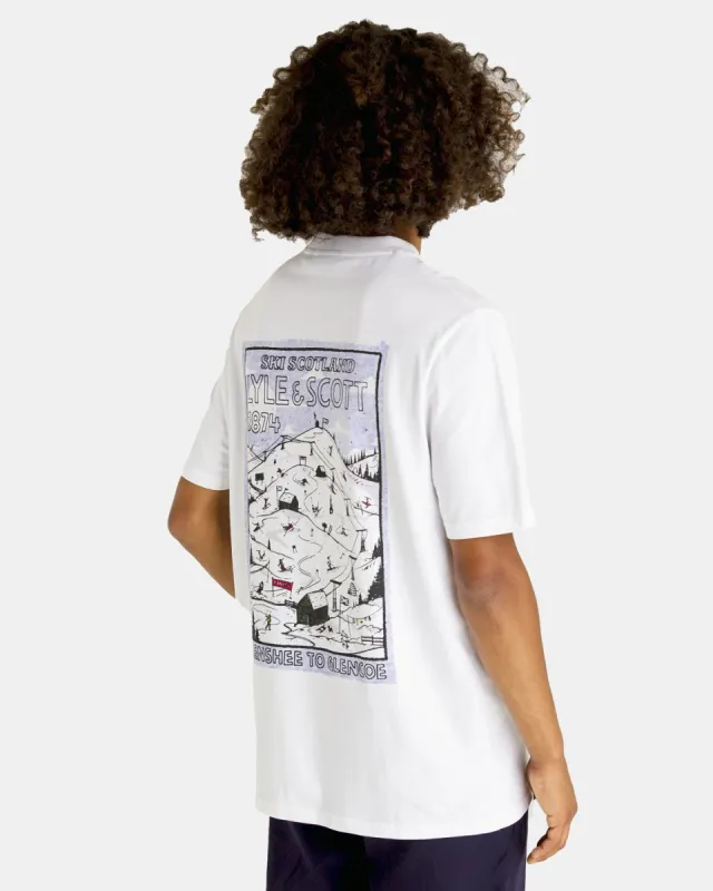Ski Hill Graphic Print T-Shirt sold by Lyle & Scott