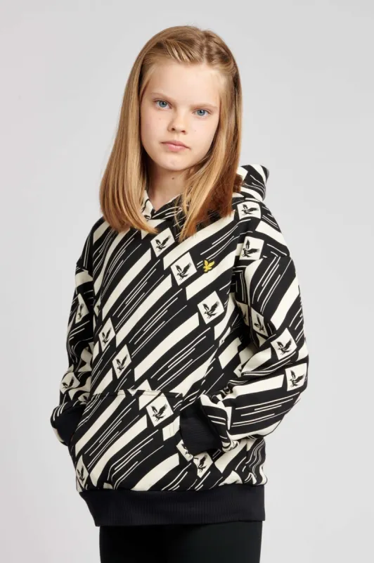 Girls Eagle Check Oversized Hoodie sold by Lyle & Scott
