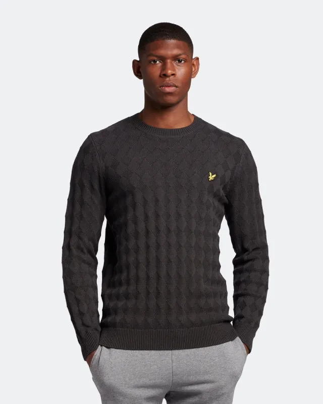 Argyle Crew Neck Jumper sold by Lyle & Scott