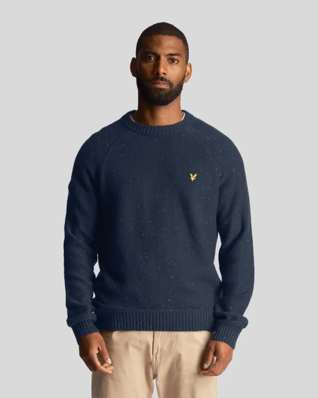 Raglan Donegal Crew Neck Jumper sold by Lyle & Scott