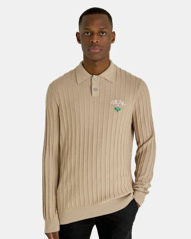 1874 Micro Cable Polo Jumper sold by Lyle & Scott