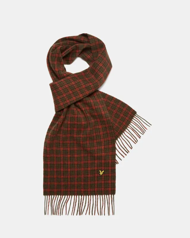 Tartan Lambswool Scarf sold by Lyle & Scott
